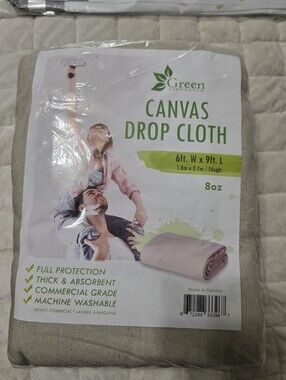 Green Lifestyle Canvas Drop Cloth - Natural Beige